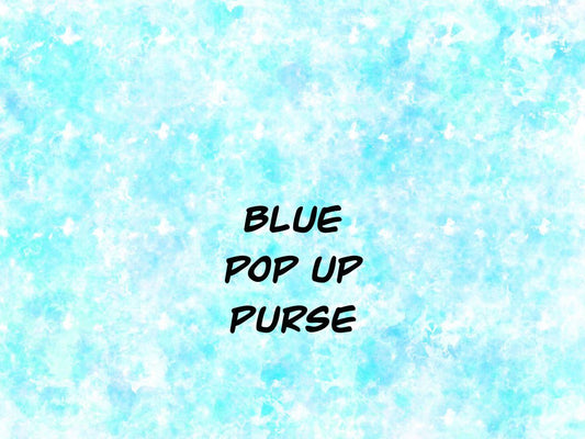 blue pop up purse